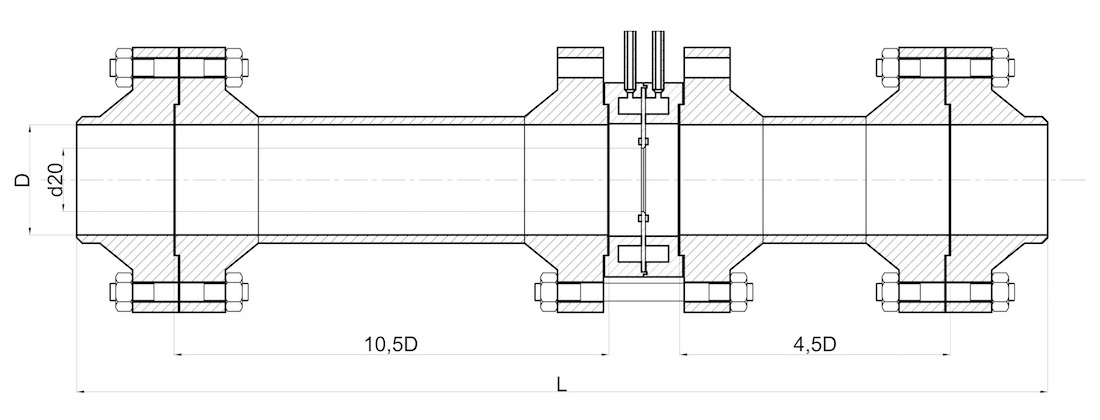Измерительный трубопровод с сужающим устройством ИТСУ/ДКС